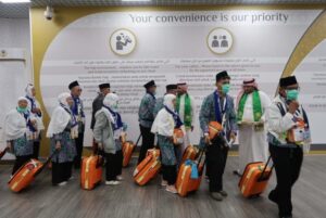 kedatangan jamaah calon haji indonesia