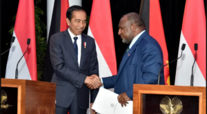 Ilustrasi. Pertemuan Presiden Joko Widodo & PM Papua Nugini James Marape (.inet)