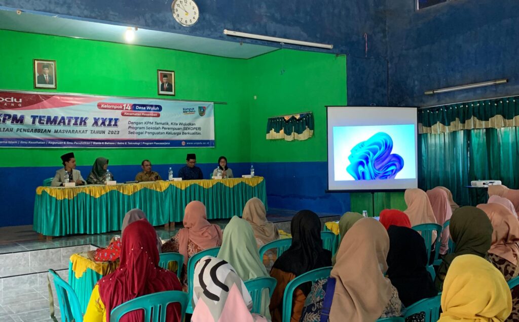 Mahasiswa Kelompok 14 KPM UNIPDU XXII 2023 Gelar Sosialisasi Sekoper untuk Wujudkan Program Sekolah Perempuan dan Kesetaraan Gender