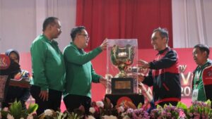 Closing Ceremony Pekan Olahraga Provinsi Jawa Timur (Porprov Jatim) VIII/2023 di Stadion Gajah Mada Mojosari Mojokerto, Sabtu (16/9/2023)