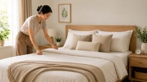 Tips Merapikan Tempat Tidur agar Kamar Terlihat Lebih Nyaman Tips Merapikan Tempat Tidur agar Kamar Terlihat Lebih Nyaman